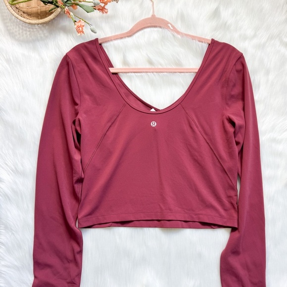 Lululemon Align Long Sleeve Shirt Red Merlot - Picture 2 of 2